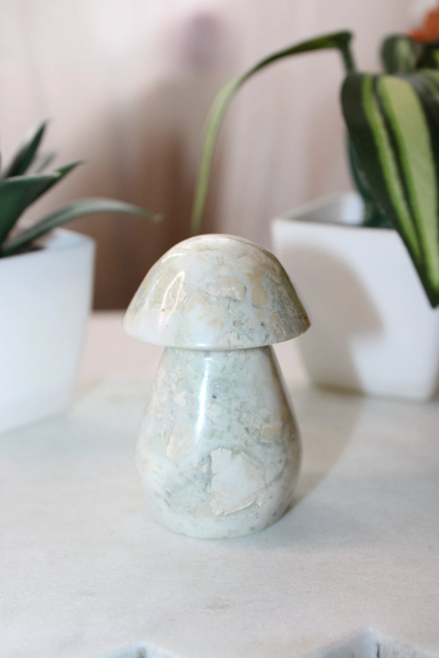 Green Maligano Jasper Mushroom 109g by Heartstone Sanctuary
