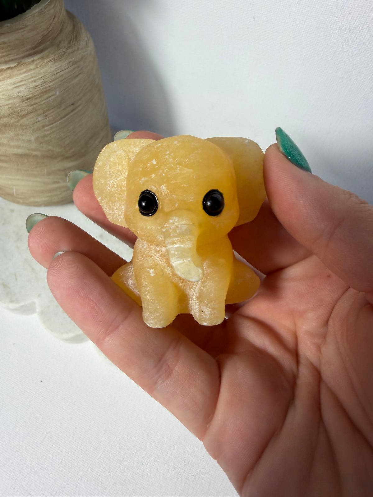 Orange calcite Elephant