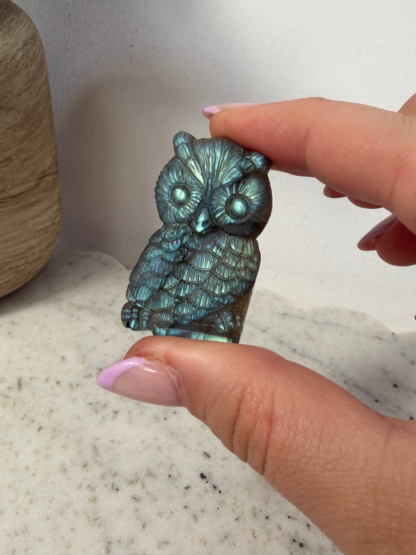 Labradorite Owl Carvings