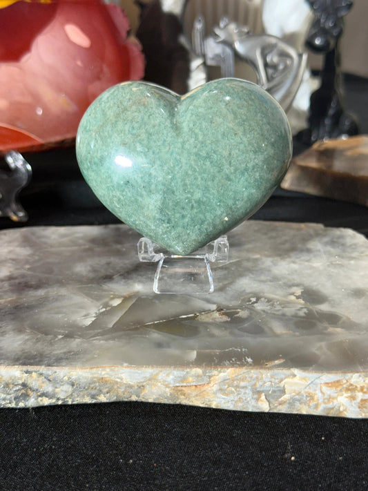 Amazonite Heart Stone Green Blue Gemstone for Jewelry Design and Crafting Projects by Heartstone Sanctuary