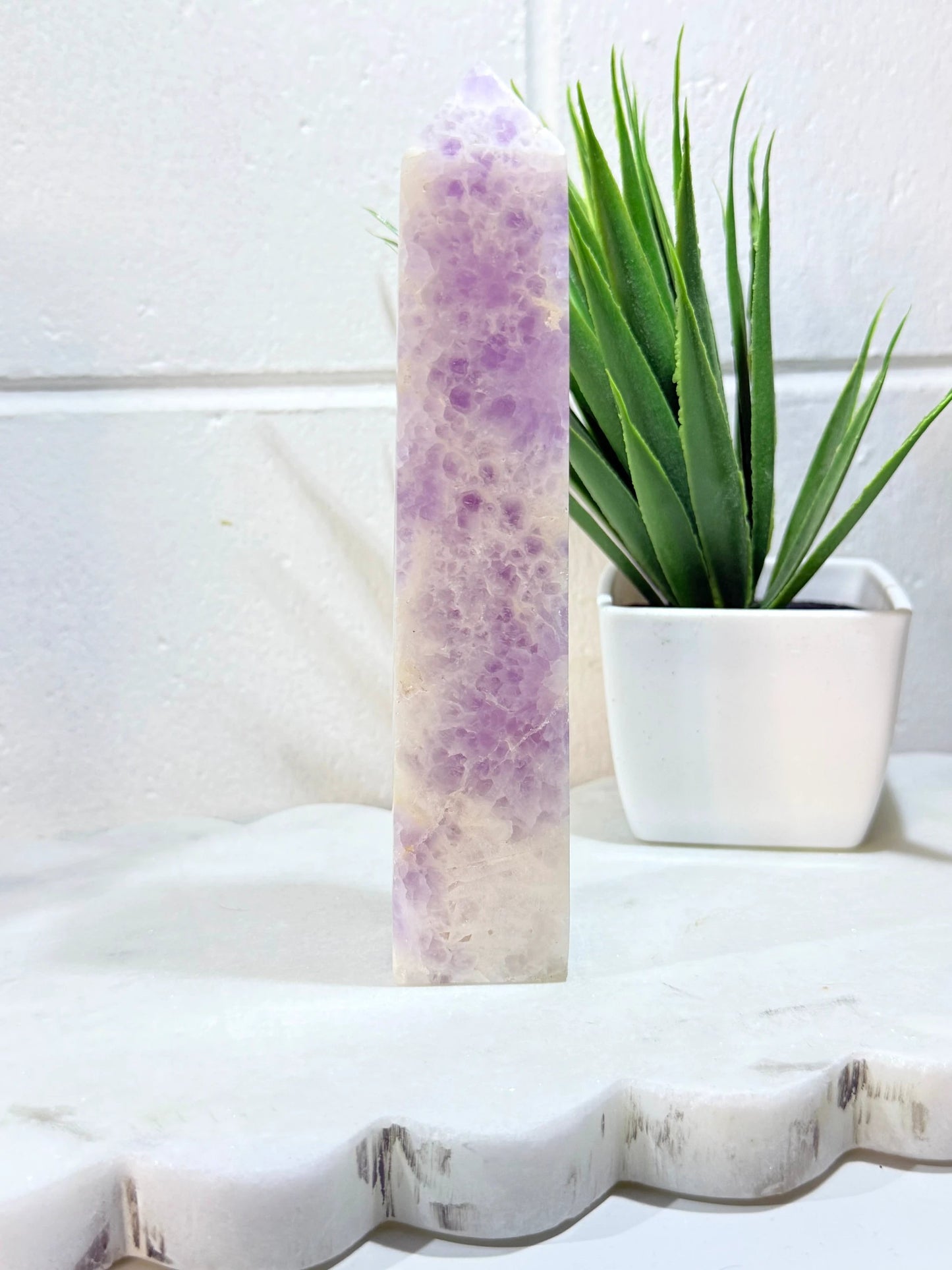 Indonesian Amethyst Tower Crystal, 15 cm, 247 g, Natural Point for Meditation and Energy Work by Heartstone Sanctuary