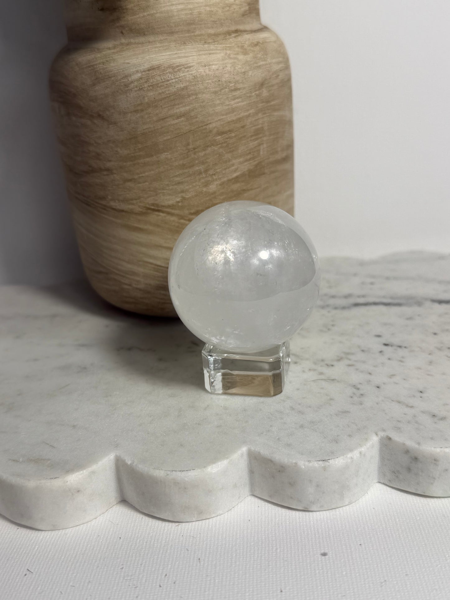 White Calcite Sphere