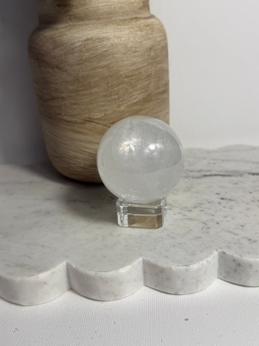 White Calcite Sphere