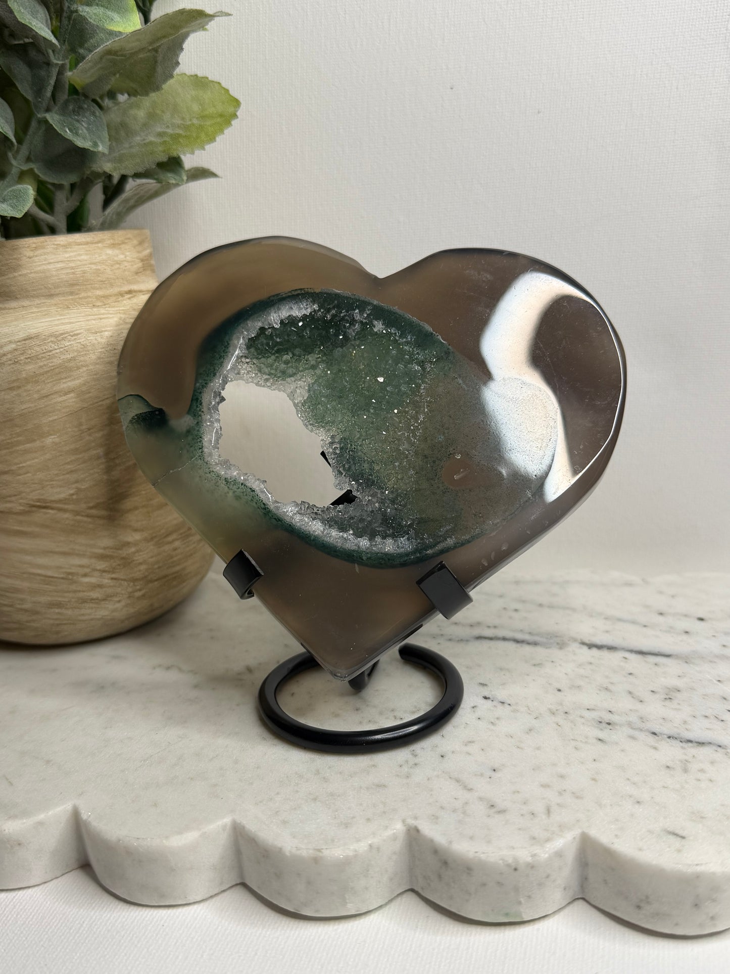 Druzy Agate Heart