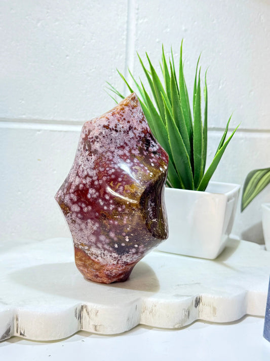 Ocean Jasper Flame - 646g - 13cm by Heartstone Sanctuary