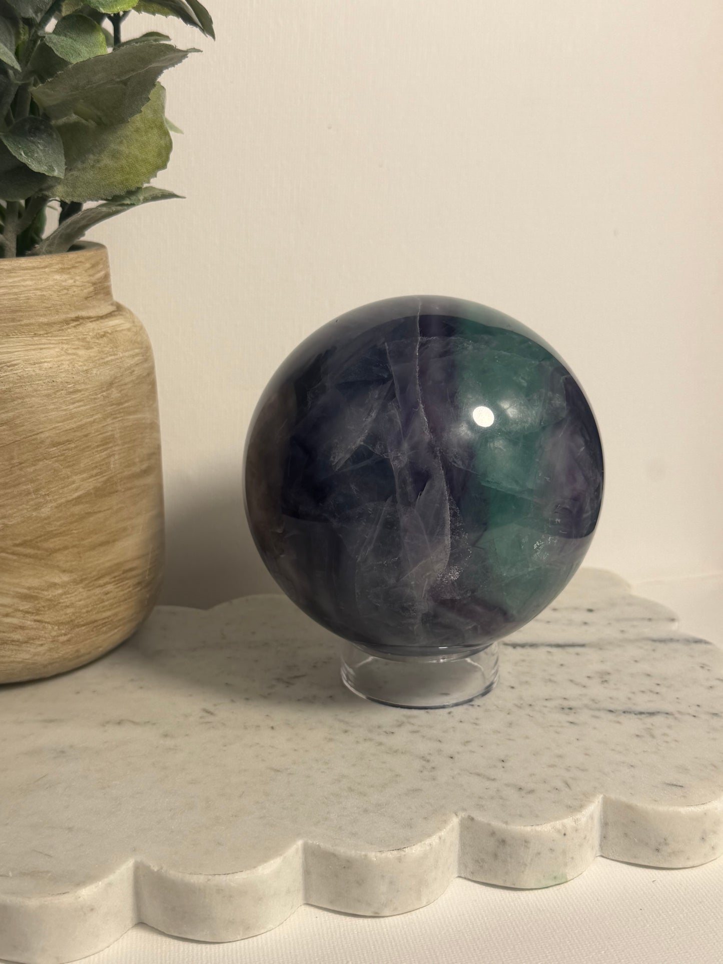 Rainbow Fluorite Sphere