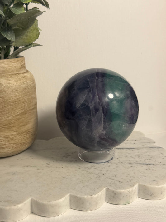 Rainbow Fluorite Sphere