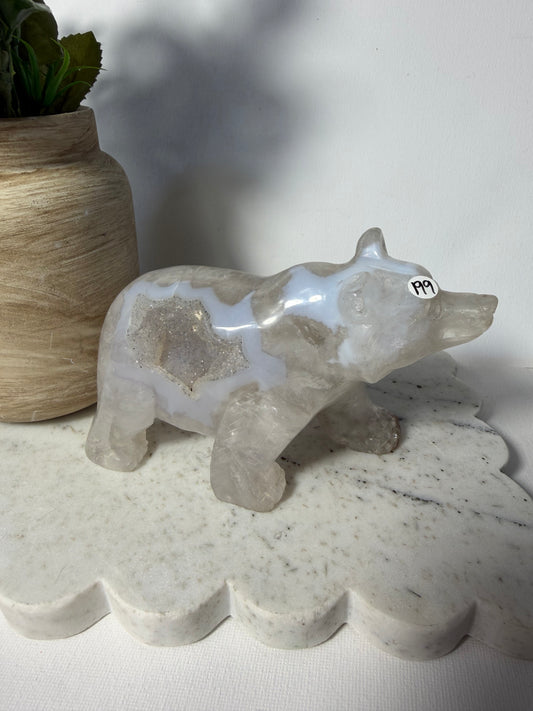 Druzy Agate Bear