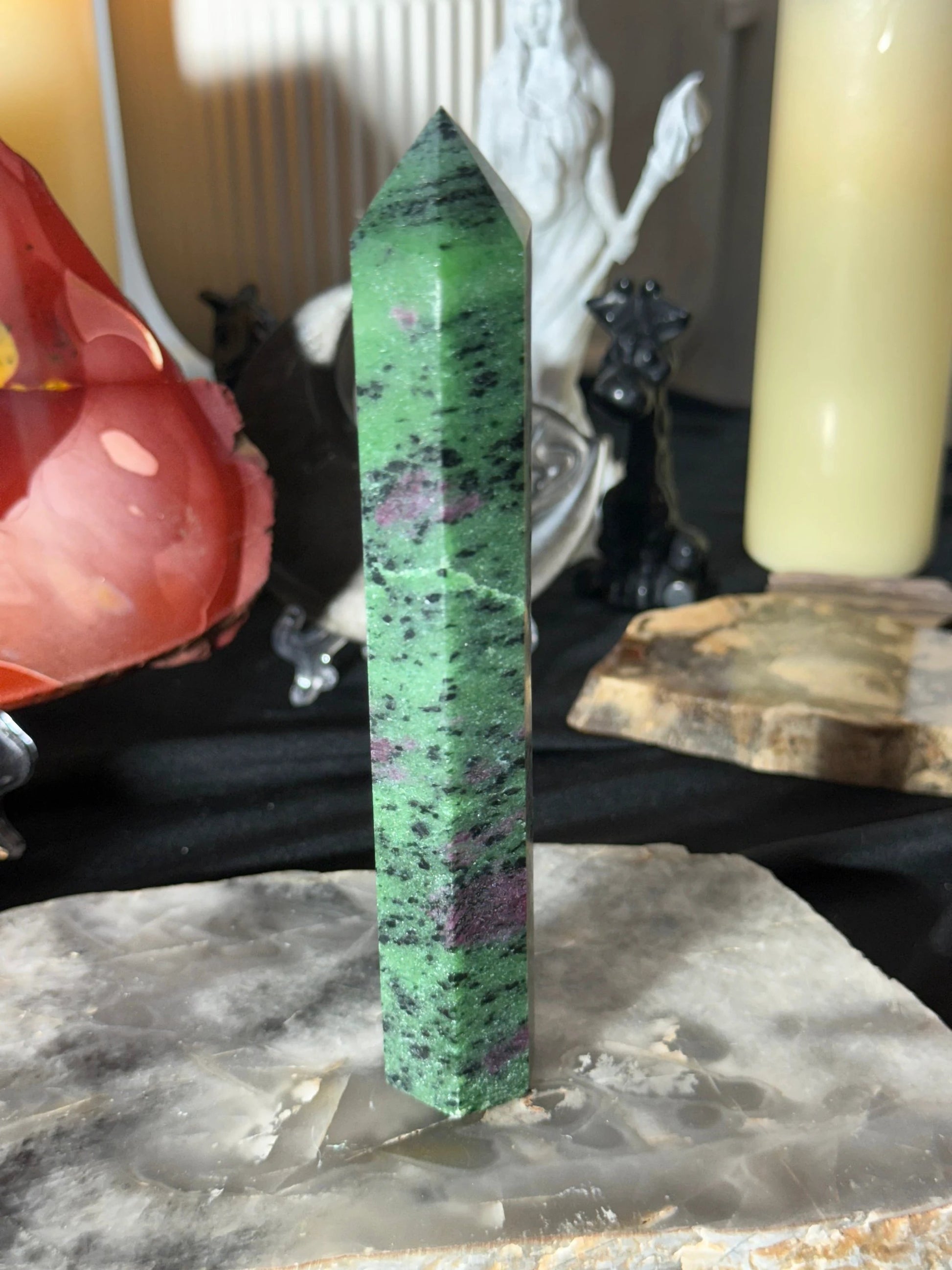 Ruby Zoisite Tower by Heartstone Sanctuary