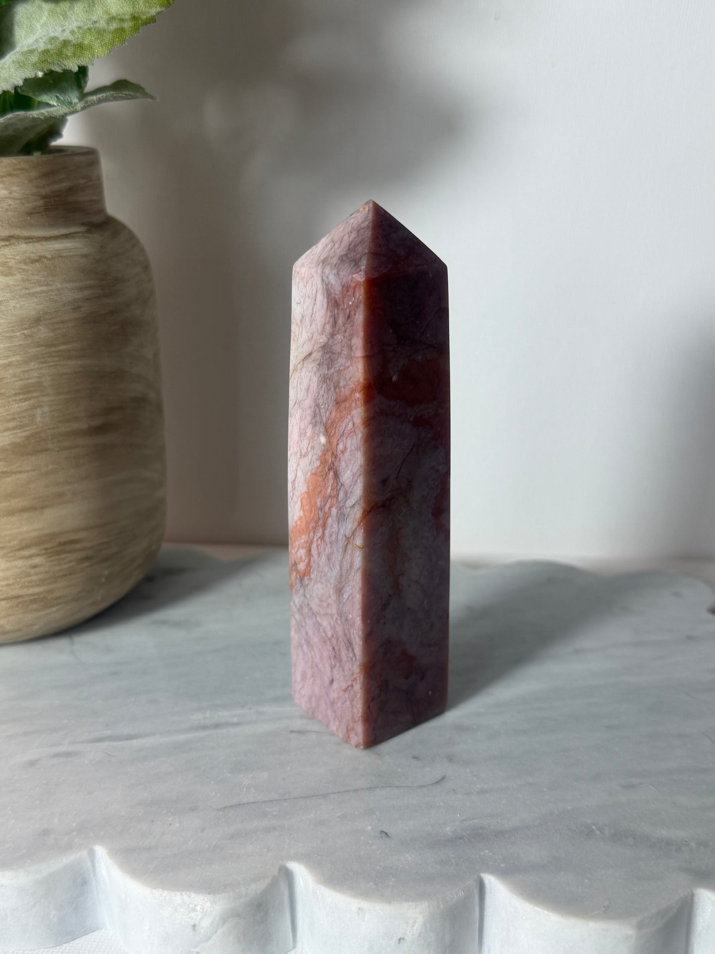 Pink Polychrome Jasper Tower