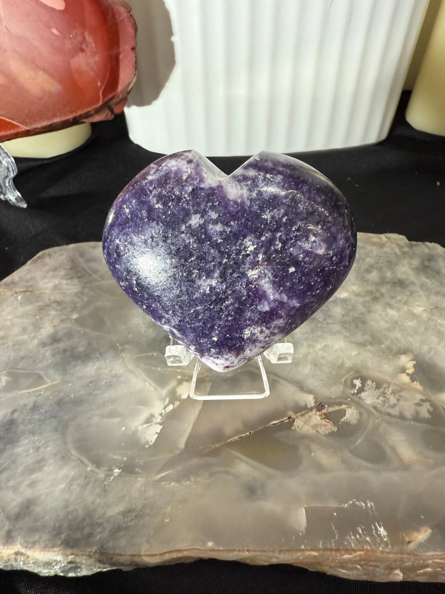 Lepidolite heart - 25 by Heartstone Sanctuary
