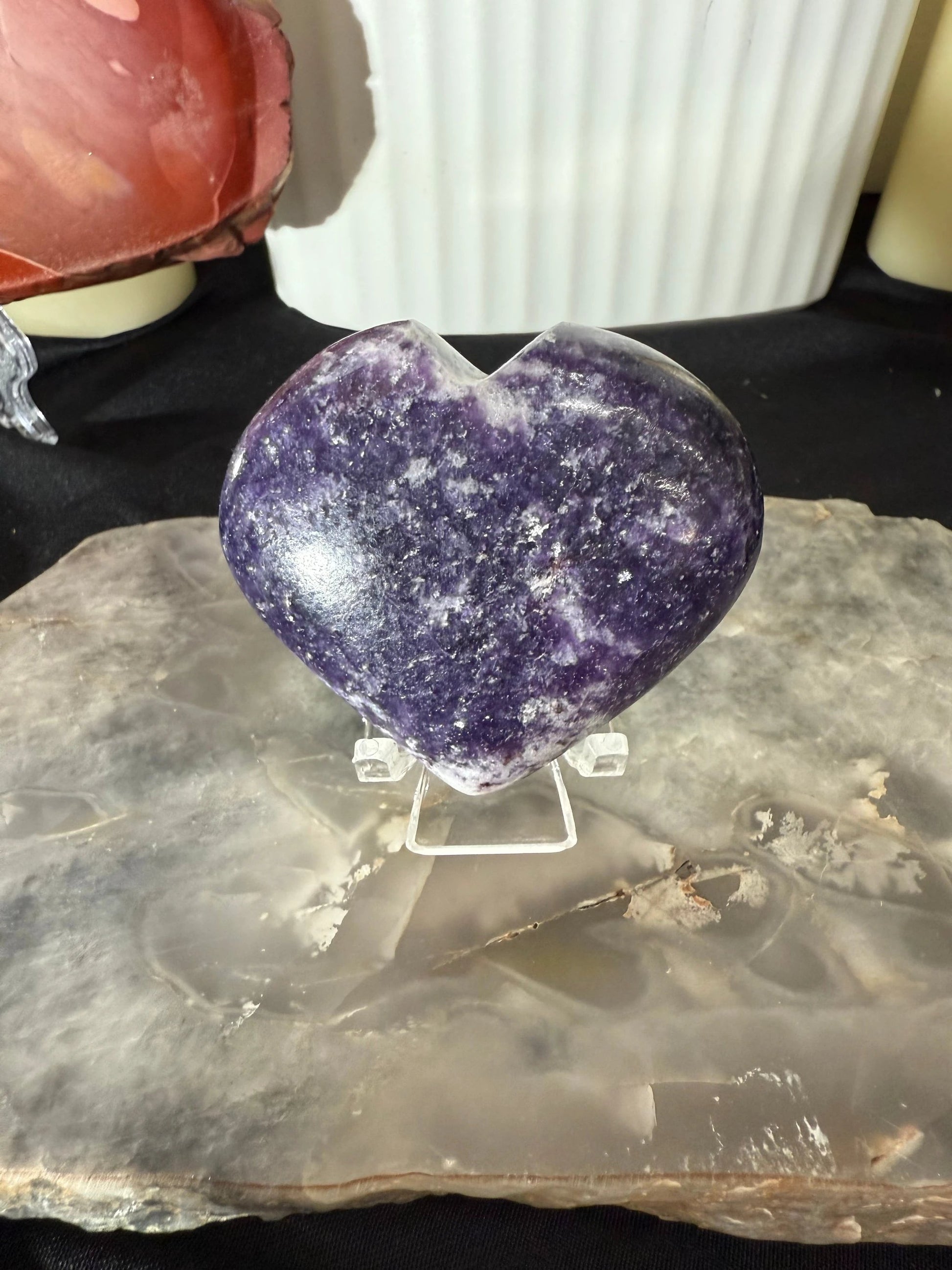 Lepidolite heart - 25 by Heartstone Sanctuary