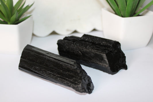 Black Tourmaline Crystal | Protection & Grounding Stone by Heartstone Sanctuary