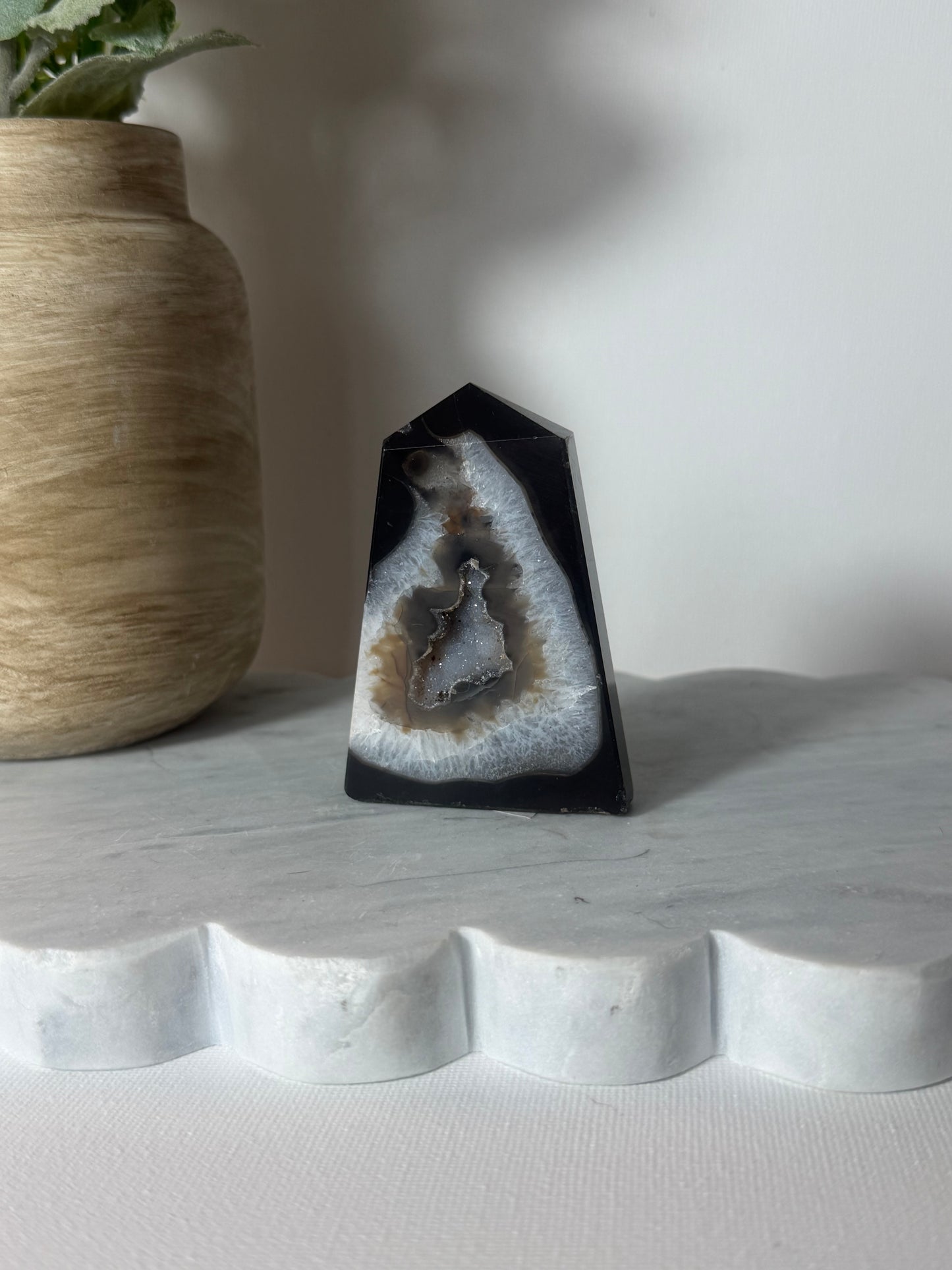 Black Agate Druzy Freeform