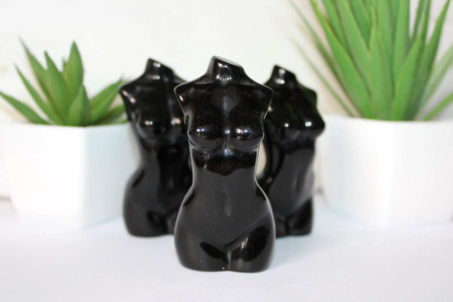 Black Obsidian Goddess Carving | Divine Feminine Protection Crystal by Heartstone Sanctuary