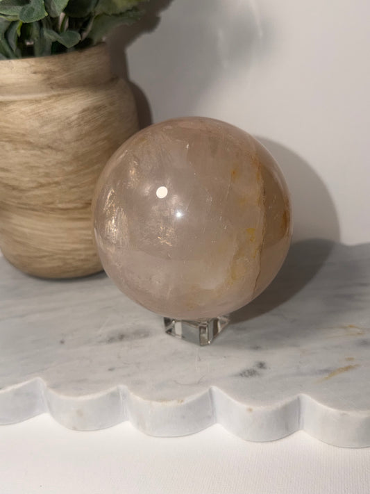 Rose Quarts Sphere w Asterism