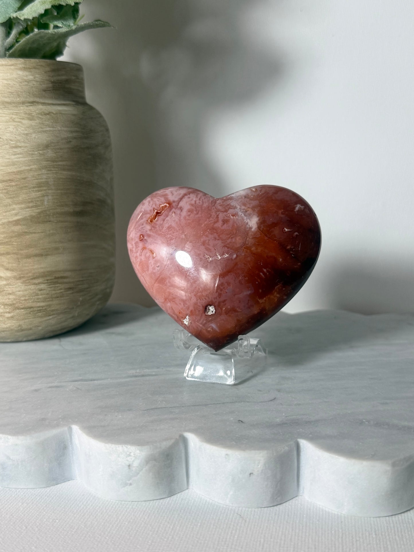 Pink Carnelian Heart