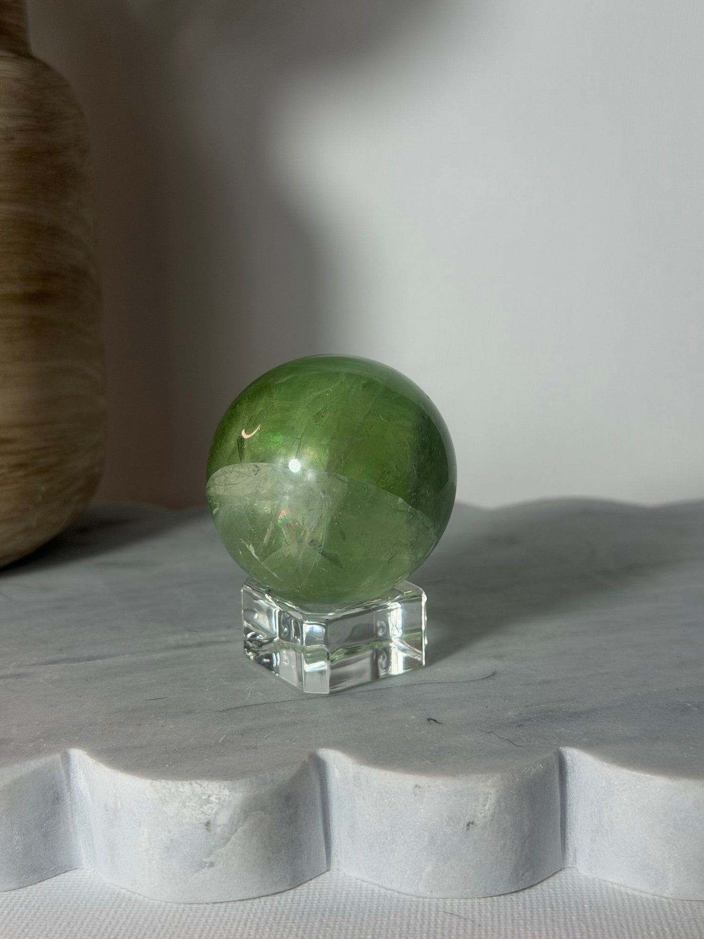 Apple Green Fluorite Sphere