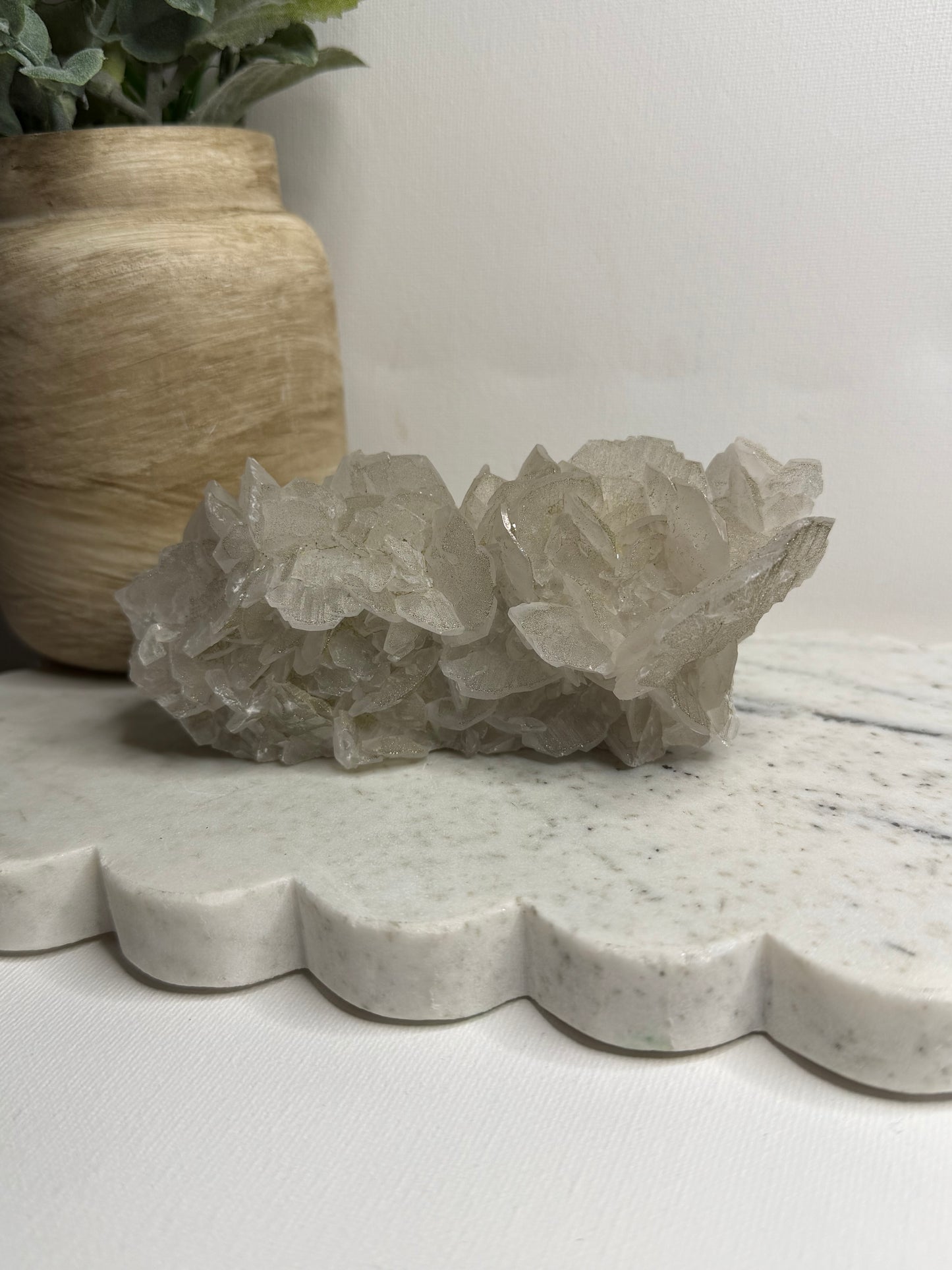 Rose Calcite Marcasite Specimen UV Reactive