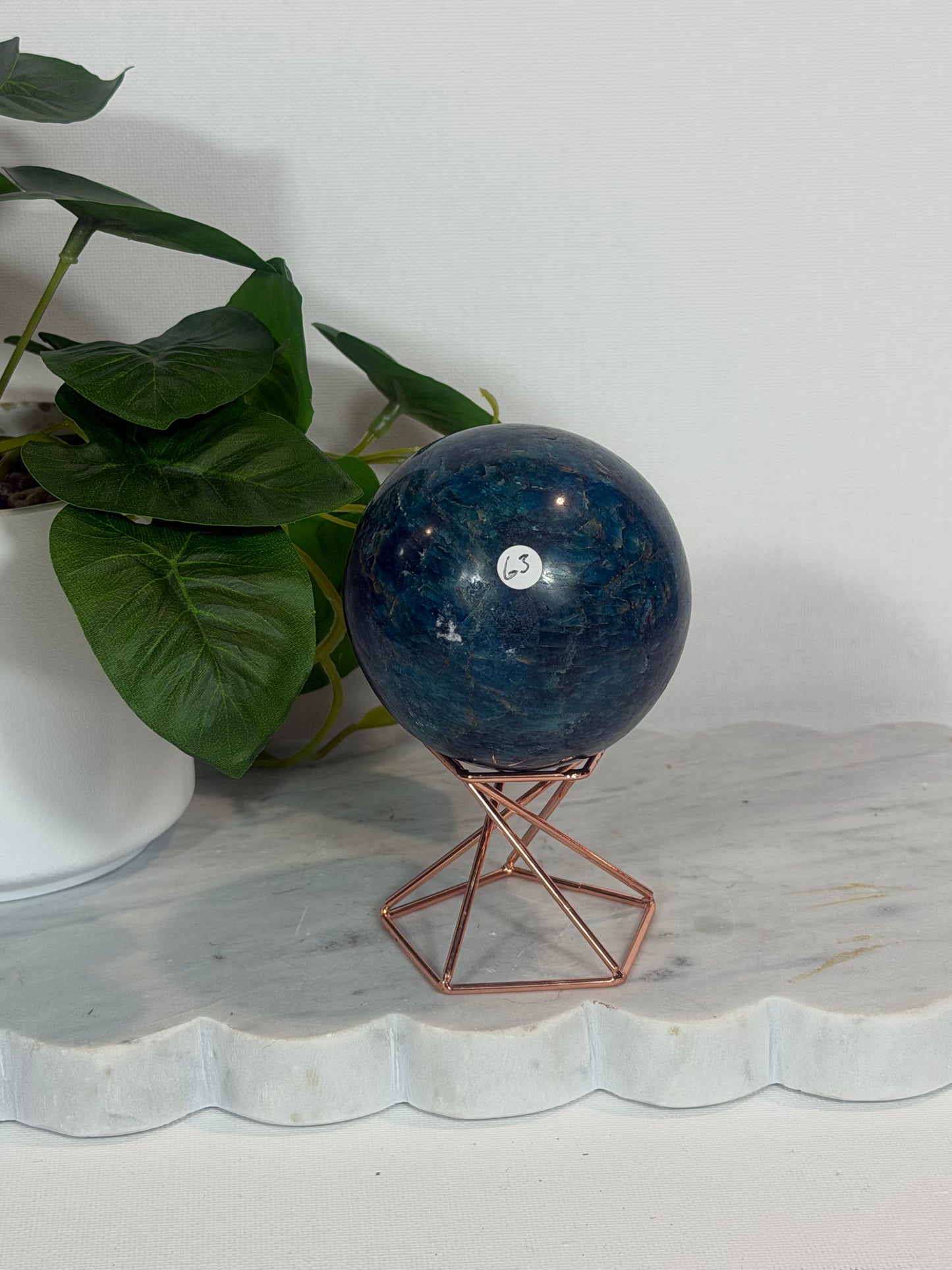 Blue Apatite Sphere