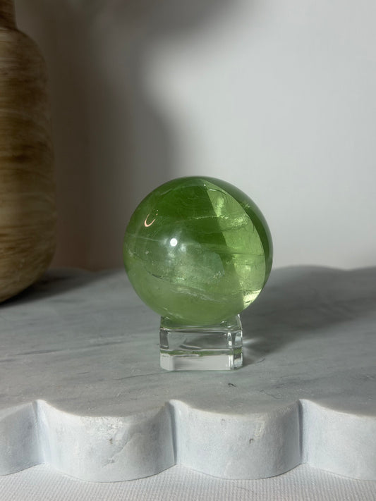 Apple Green Fluorite Sphere