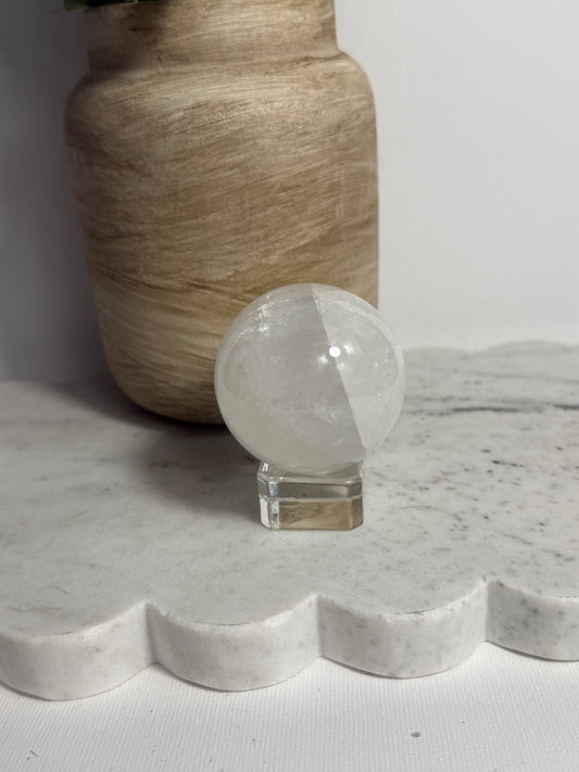 White Calcite Sphere