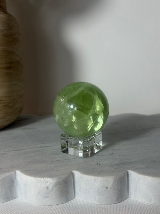 Apple Green Fluorite Sphere