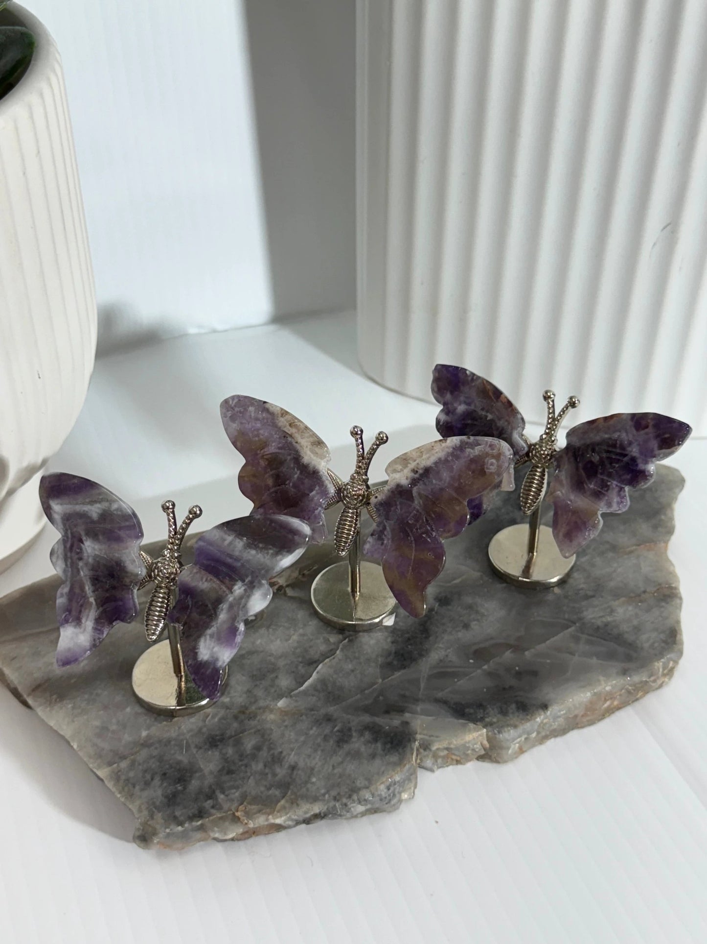 Purple Amethyst Butterfly Figurine Amethyst Stone Sculpture For Home Decor Gift Idea by Heartstone Sanctuary