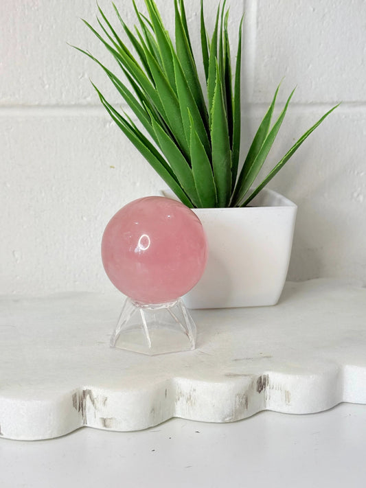 Rose Quartz Sphere - 4-6cm - intuitively selected by Heartstone Sanctuary