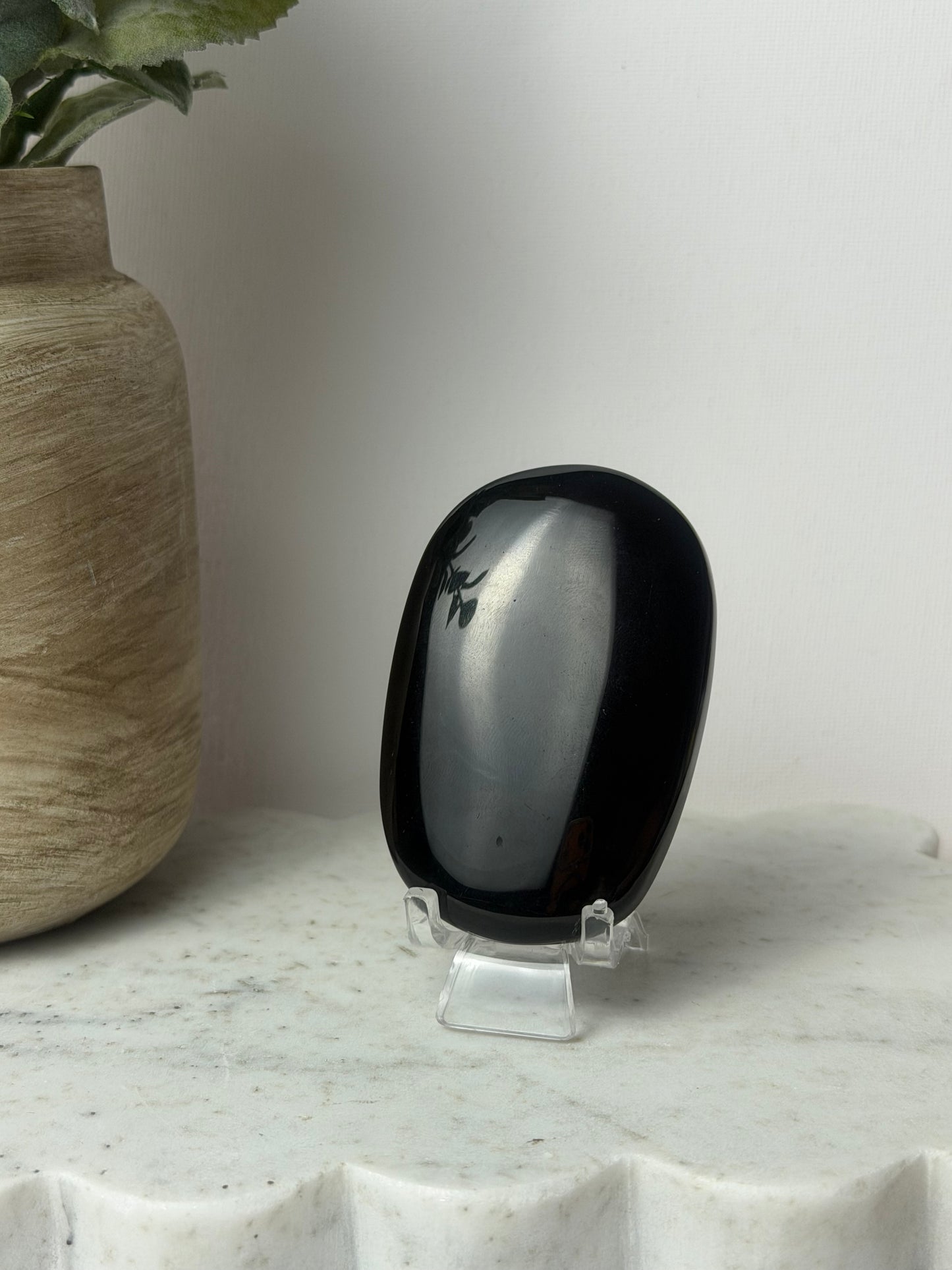 Black Obsidian Palm Stones