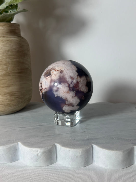 Blue Flower Agate Sphere