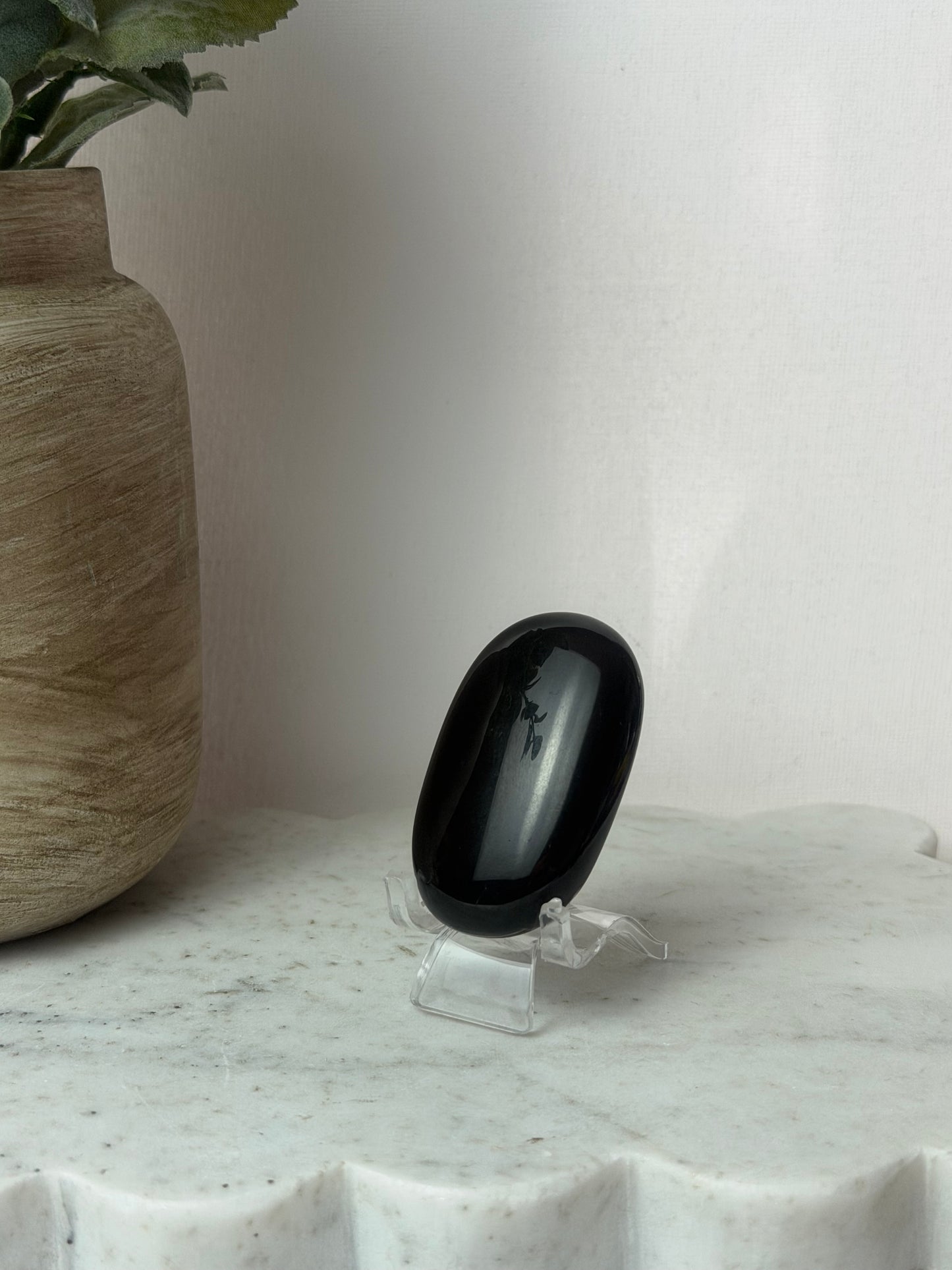 Black Obsidian Palm Stones