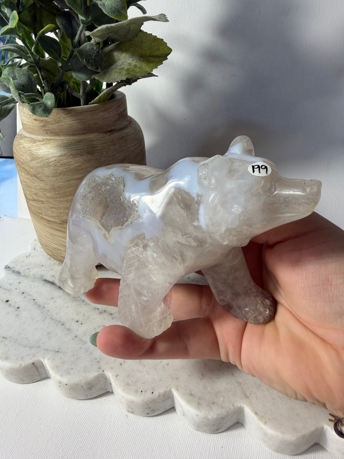 Druzy Agate Bear