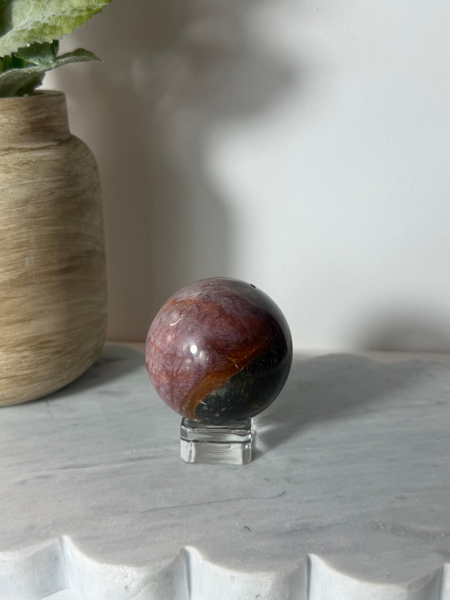Pink Polychrome Jasper Sphere