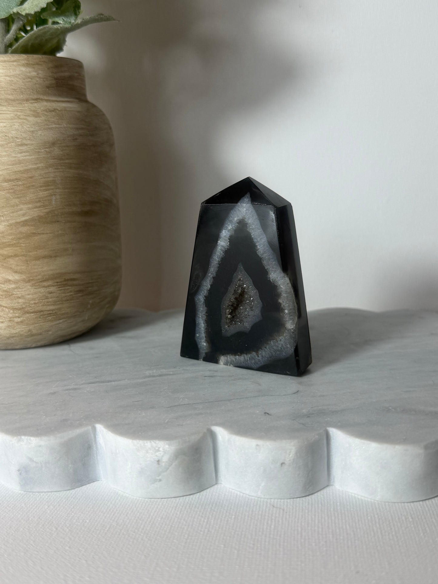 Black Agate Druzy Freeform