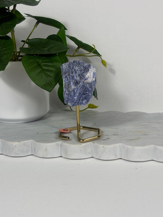 Sodalite Raw on Stand Pin