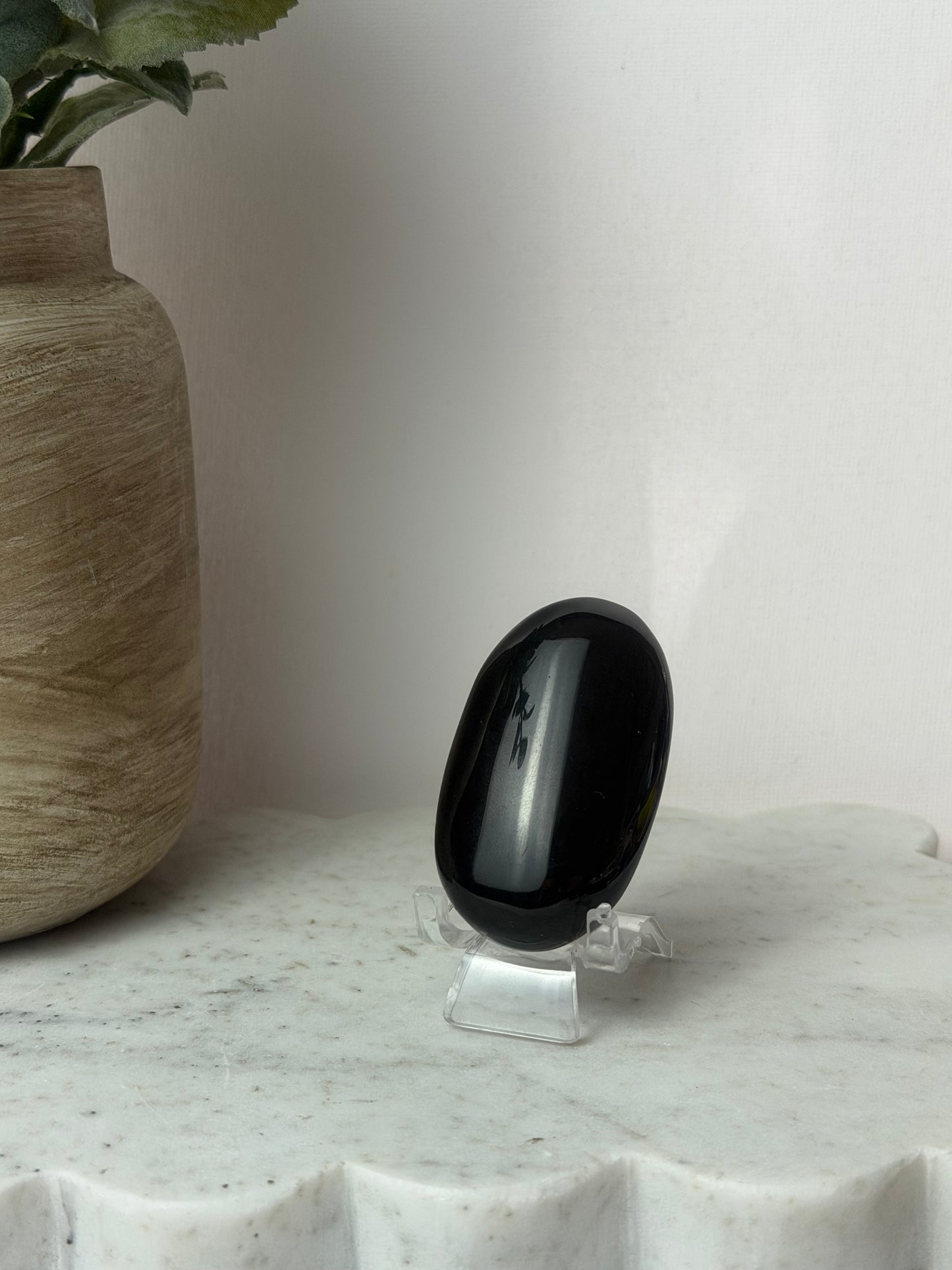 Black Obsidian Palm Stones