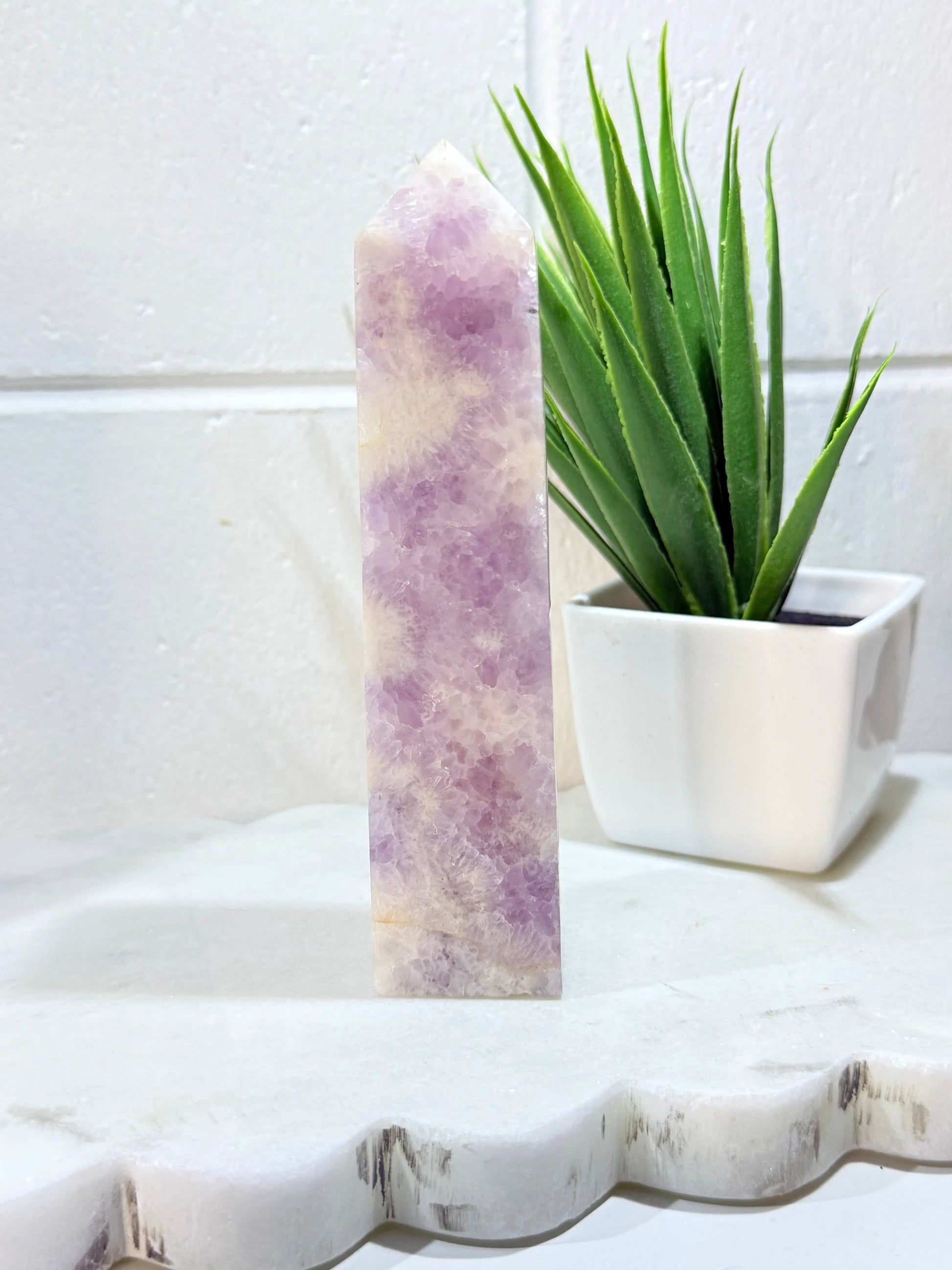 Indonesian Amethyst Tower Crystal, 13.5 Cm Tall, 254 G, Purple Amethyst for Meditation and Spiritual Practice by Heartstone Sanctuary