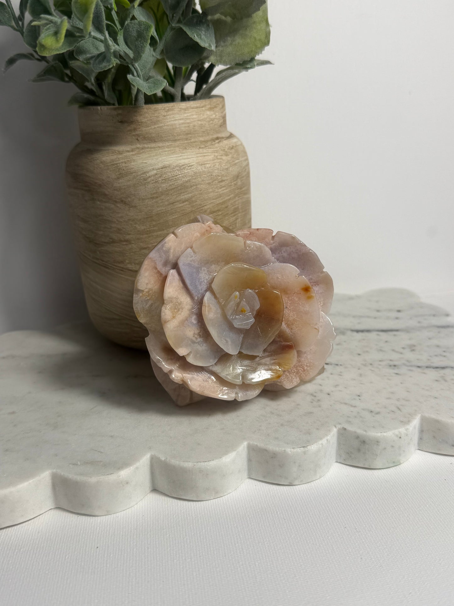 Flower Agate Heart