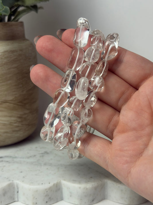 Clear Quartz Tumble Bracelet