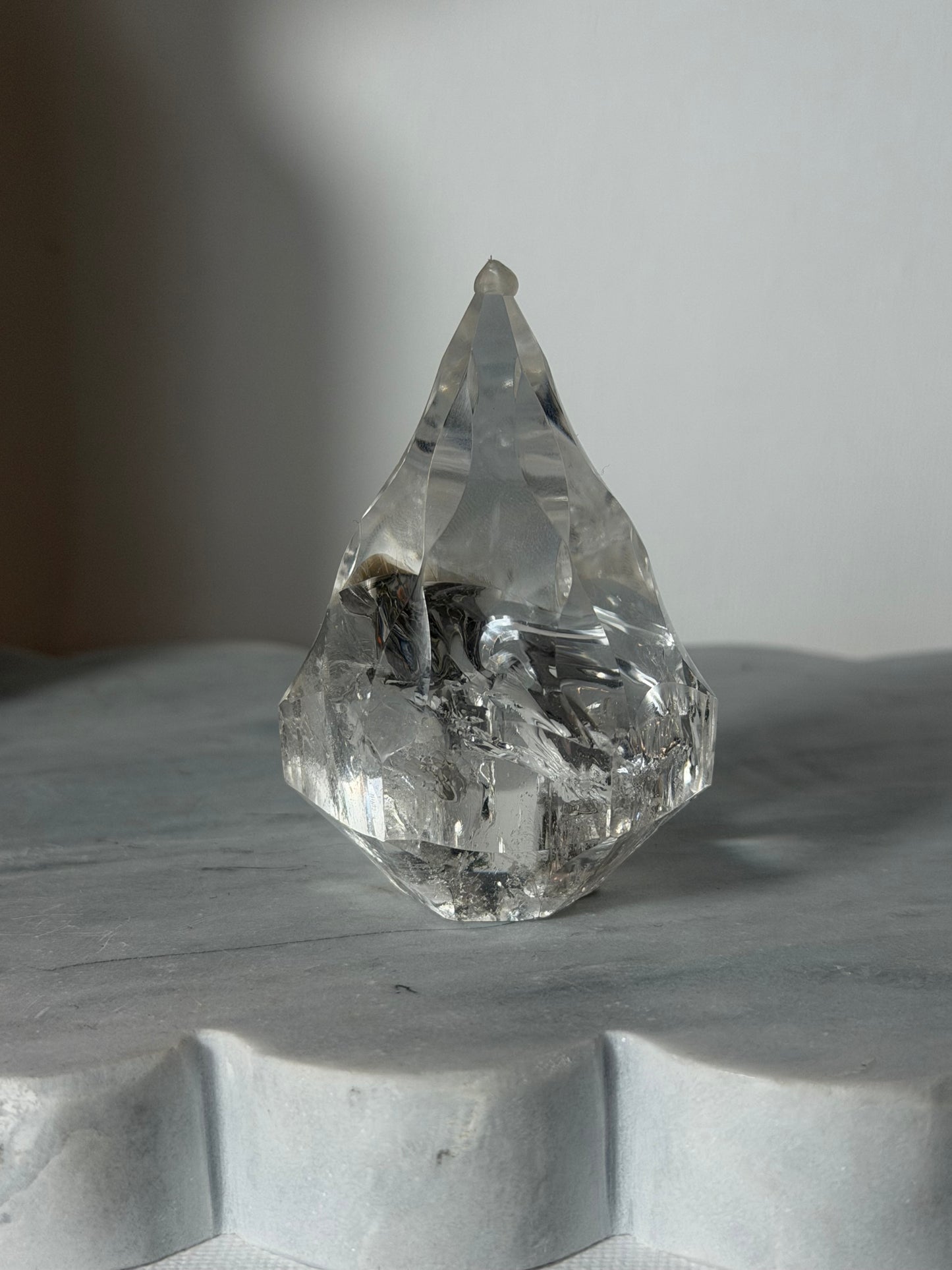 Clear Quartz Faceted Diamond