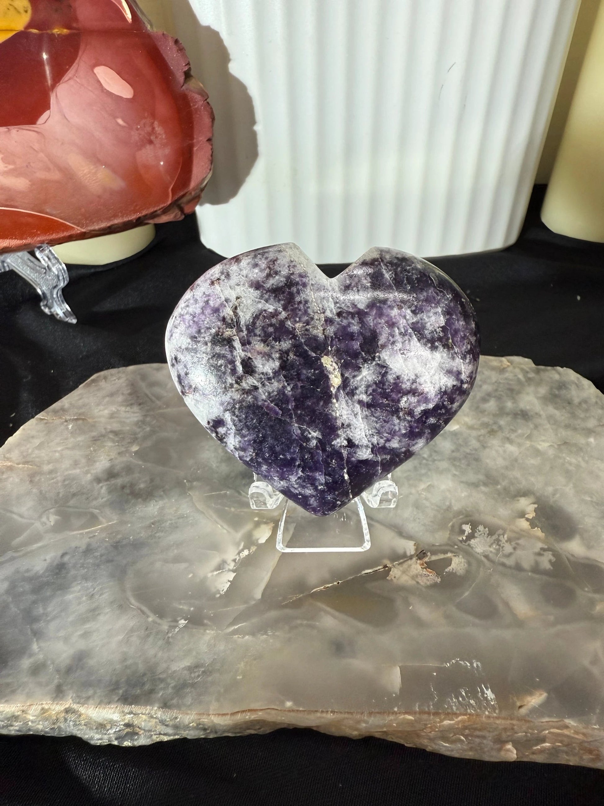 Lepidolite Heart - 23 by Heartstone Sanctuary