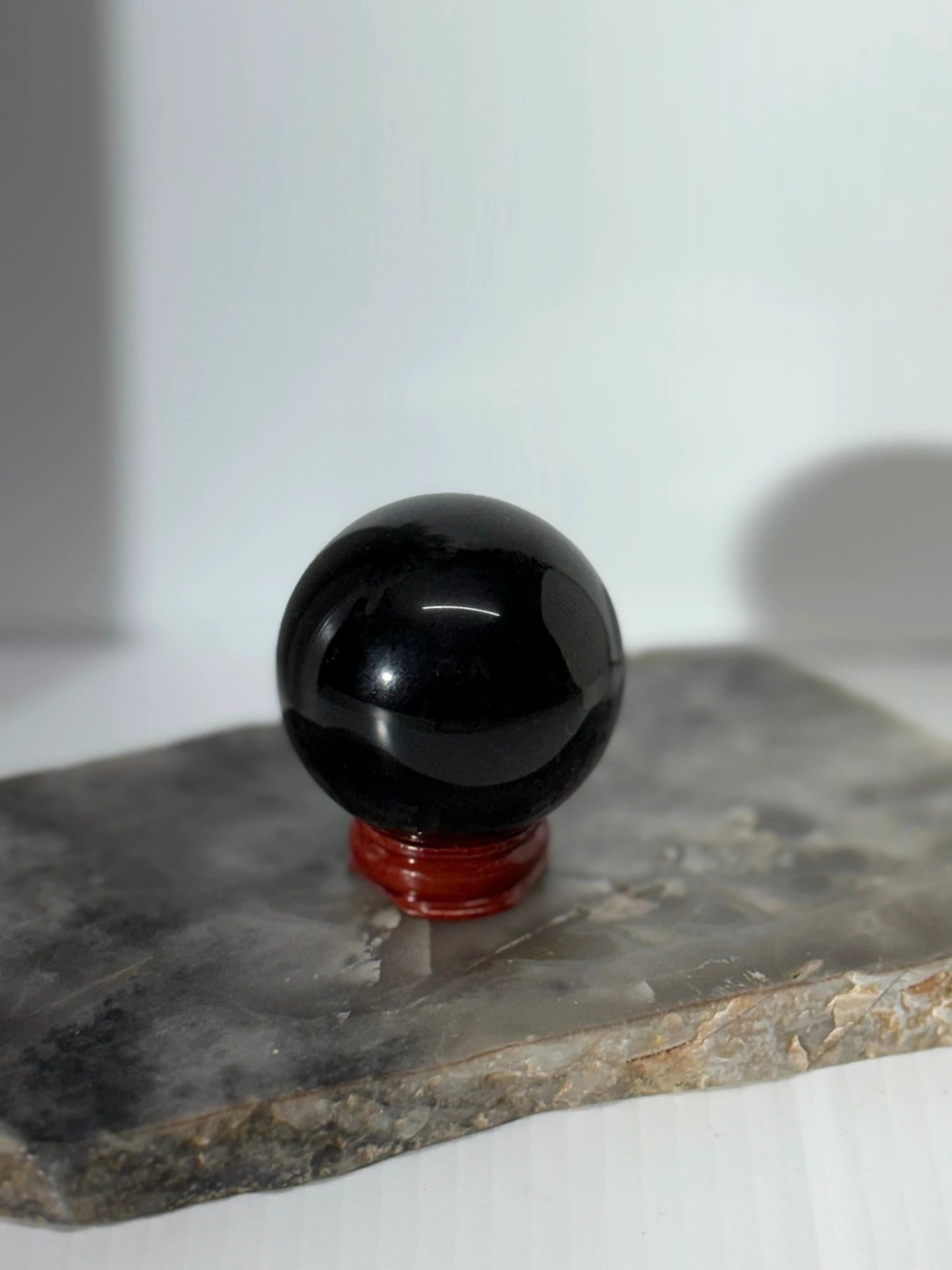 Black obsidian sphere by Heartstone Sanctuary