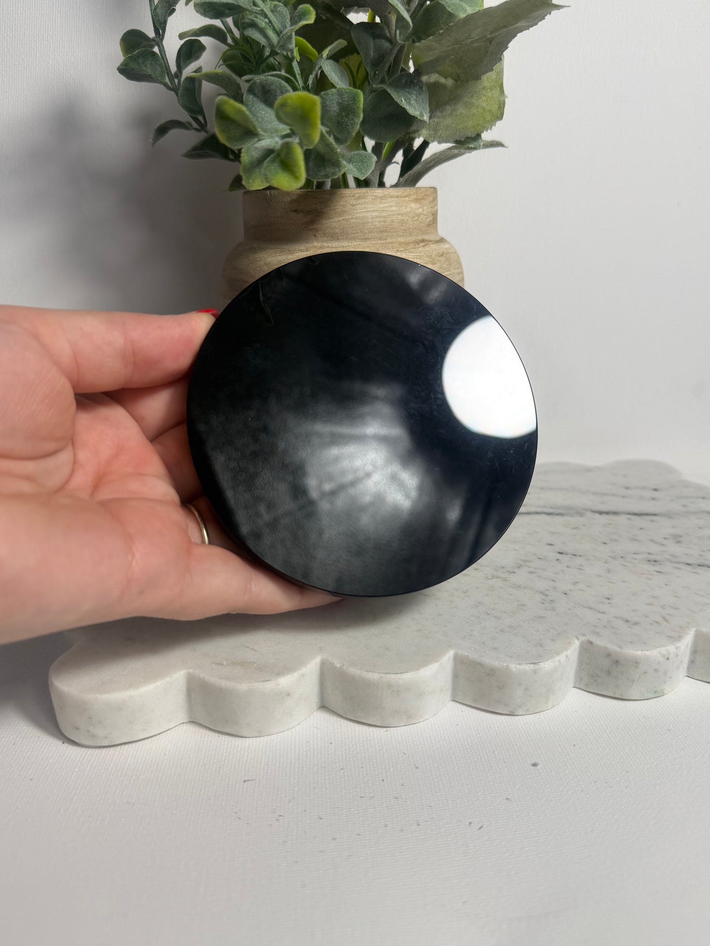 Black Obsidian Mirror