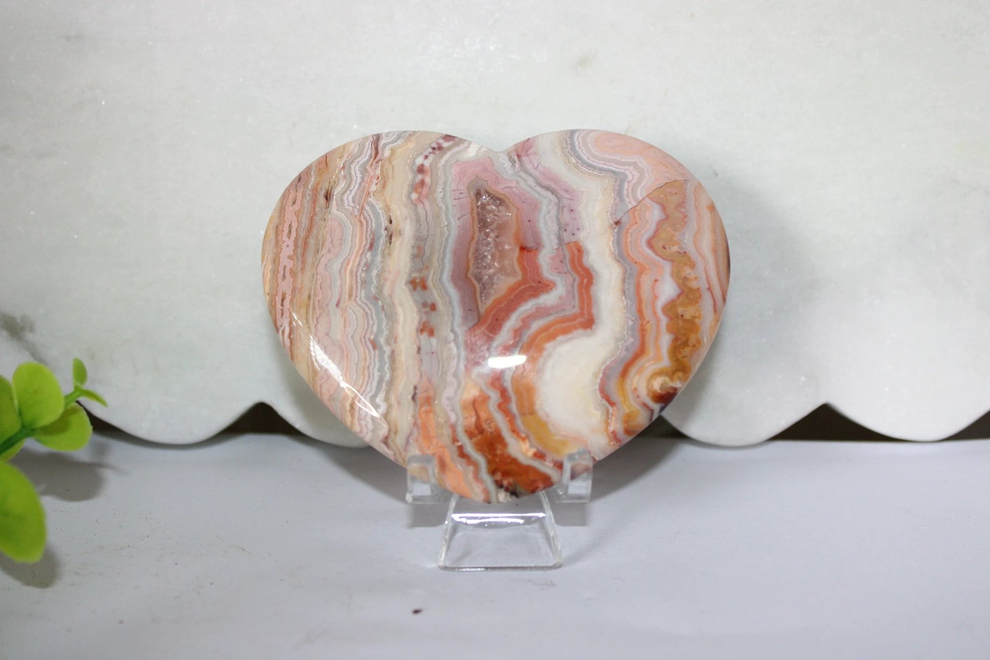 Crazy Lace Agate Heart by Heartstone Sanctuary