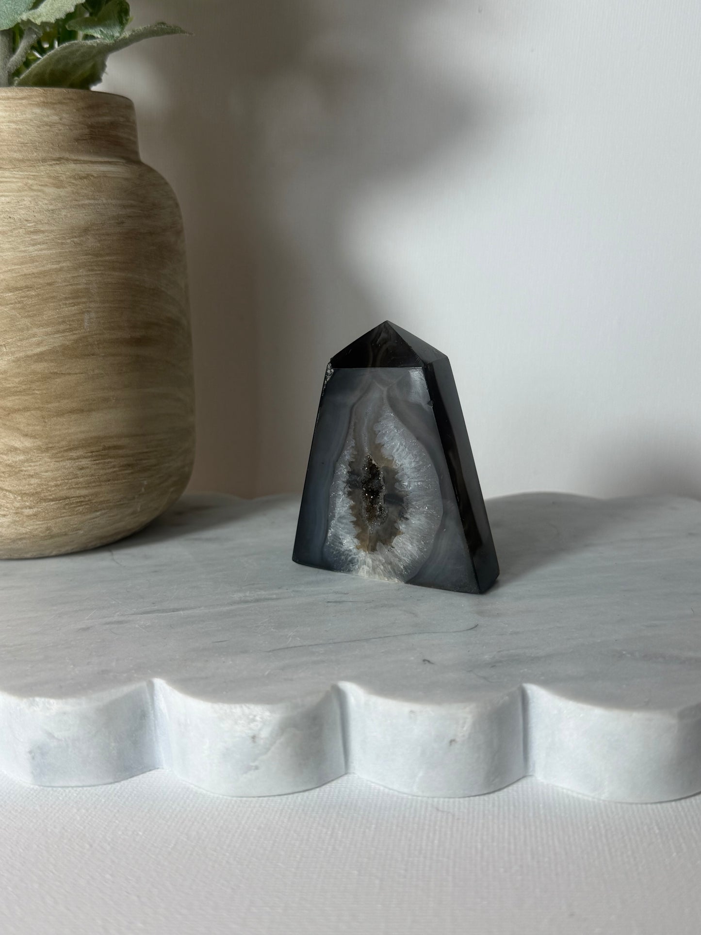 Black Agate Druzy Freeform