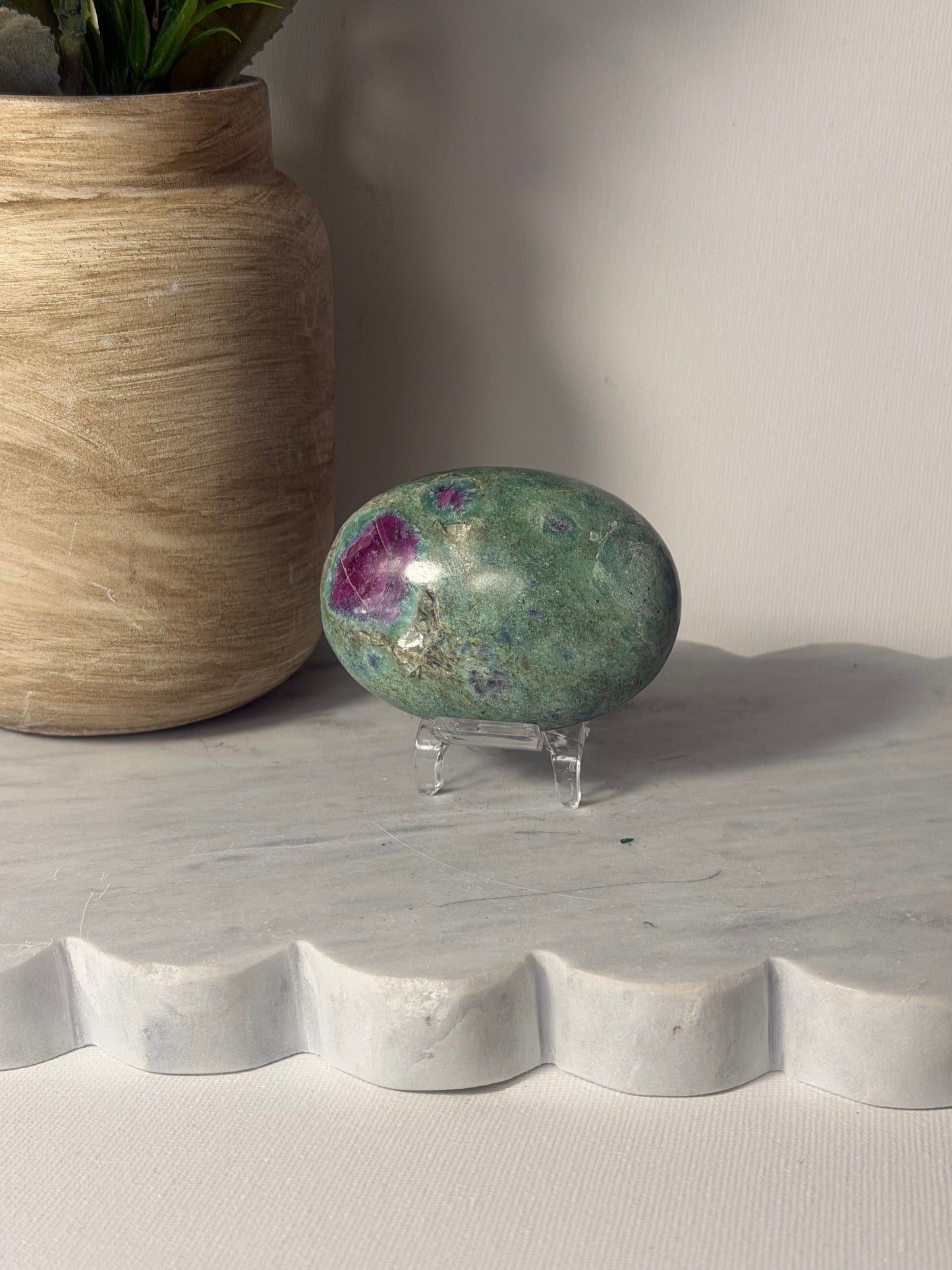 Ruby in Fuschite Palm Stone