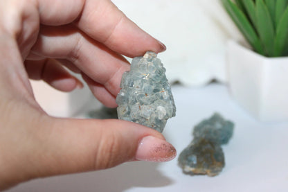 Blue Cubic Fluorite Specimen | Clarity & Focus Crystal - intuitive pick by Heartstone Sanctuary