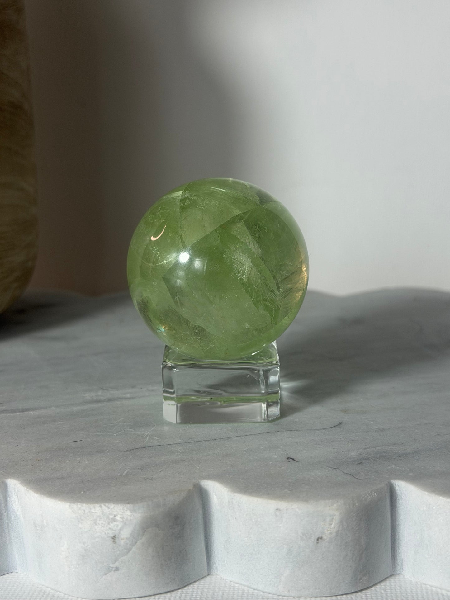 Apple Green Fluorite Sphere