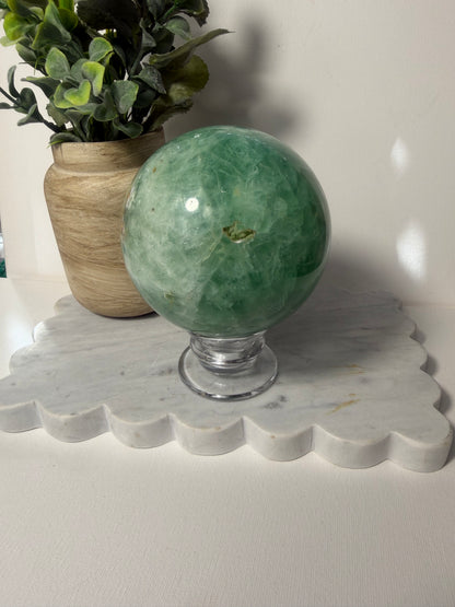 Green Fluorite Sphere